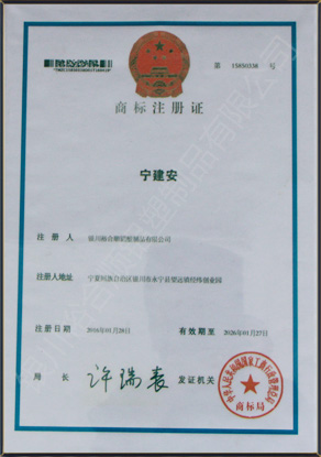 宁安建商标注册证书
